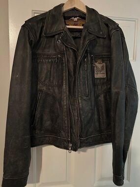 Men’s Harley-Davidson Black Leather Motorcycle Jacket